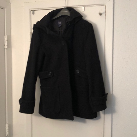 Wool hooded coat - Picture 1 of 2